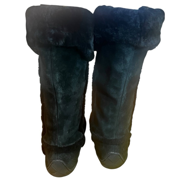 Patagonia Black Scampdown Sheepskin & Suede Winter Boots, 9 - Picture 9 of 14